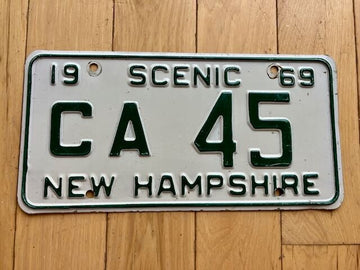 1969 New Hampshire License Plate