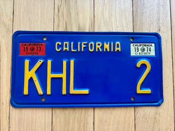 1973/1974 California License Plate