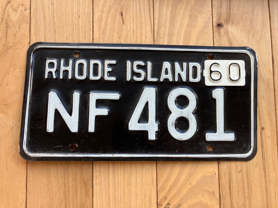 1960 Rhode Island License Plate