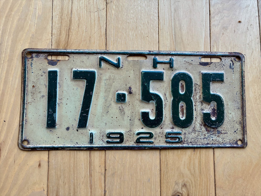 1925 New Hampshire License Plate
