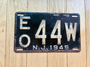 1949 New Jersey License Plate