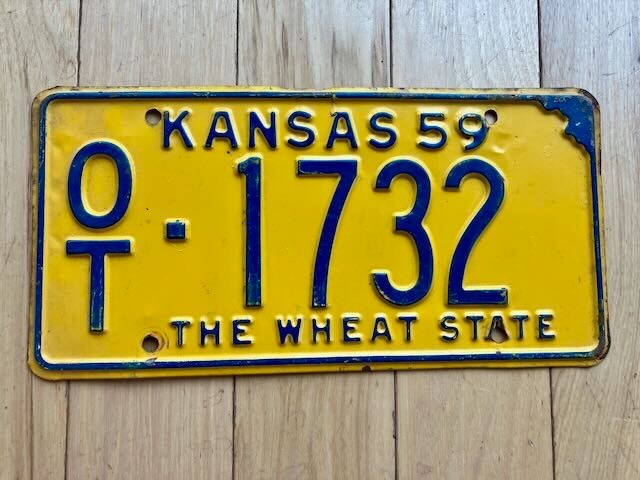 1959 Kansas License Plate