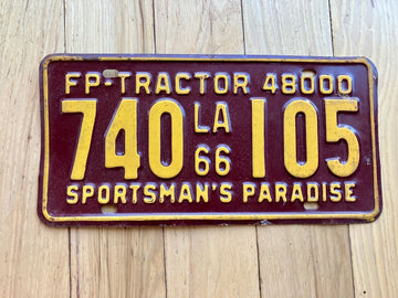 1966 Louisiana Tractor License Plate