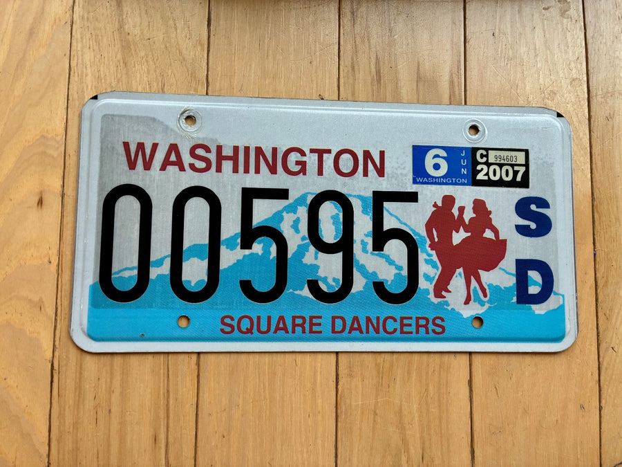 2007 Washington State Square Dancer License Plate