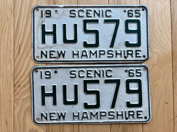 Pair of 1965 New Hampshire License Plates