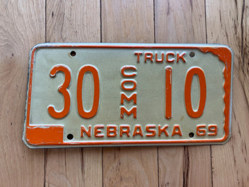 1969 Nebraska Commercial Truck License Plate
