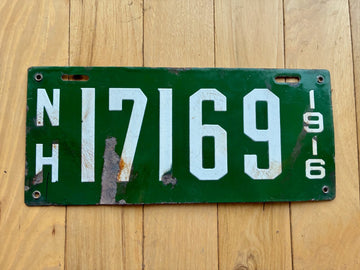 1916 New Hampshire License Plate