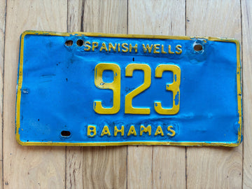 1997 Base Spanish Wells Bahamas License Plate