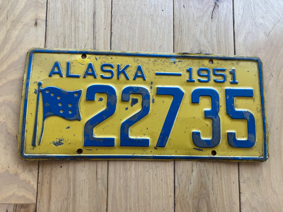 1951 Alaska License Plate