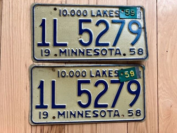 Pair of 1959 Minnesota License Plates