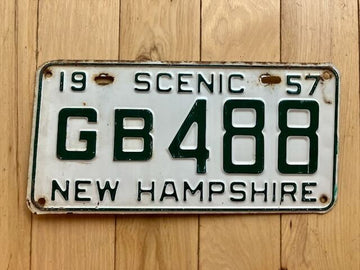 1957 New Hampshire License Plate