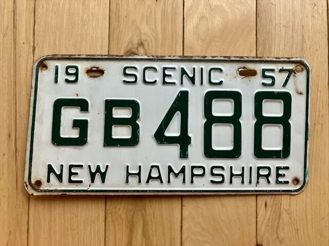 1957 New Hampshire License Plate