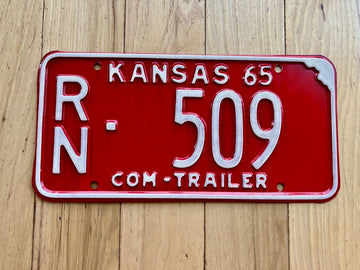 1965 Kansas Commercial Trailer License Plate