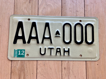 1975 Utah Sample License Plate