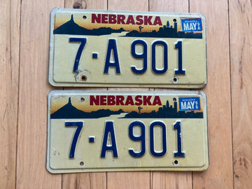 Pair Of 1996 Nebraska License Plates