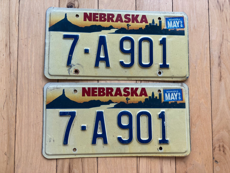 Pair Of 1996 Nebraska License Plates