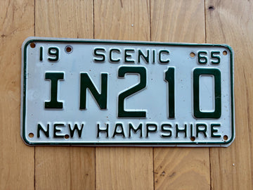 1965 New Hampshire License Plate