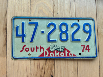 1974 South Dakota License Plate