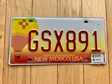 2000 to 2011 New Mexico Hot Air Balloon License Plate