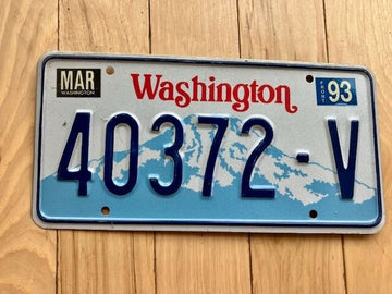 1993 Washington State Truck License Plate (Check With DOL First For YOM)