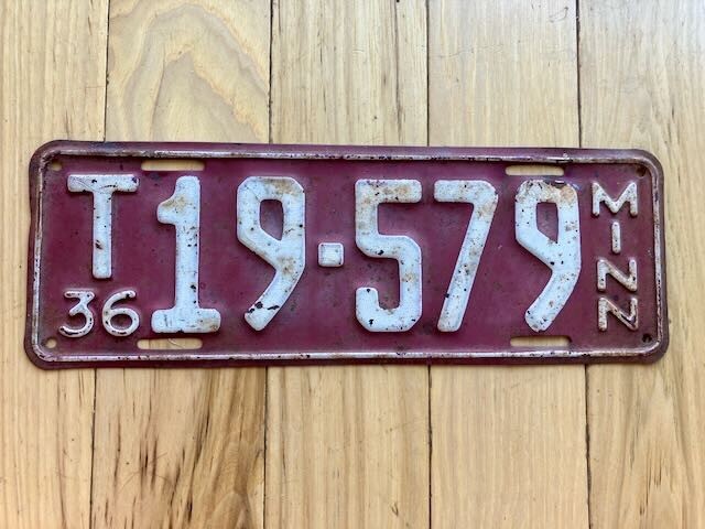 1936 Minnesota Truck License Plate