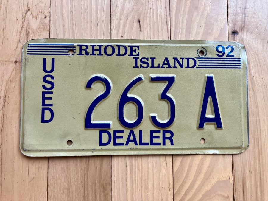 1992 Rhode Island Dealer License Plate