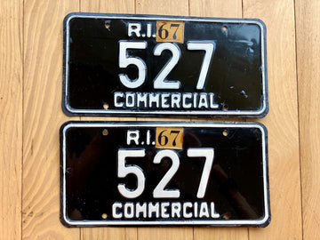 Pair Of 1967 Rhode Island Commercial License Plates