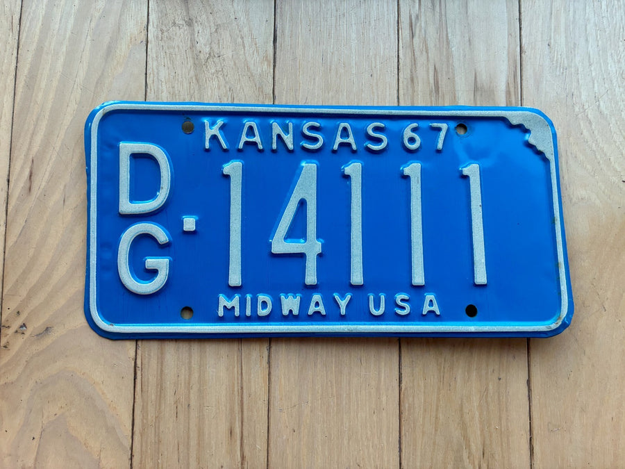 1967 Kansas License Plate
