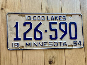 1954 Minnesota License Plate