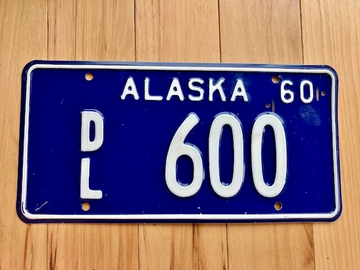 1960 Alaska Dealer License Plate