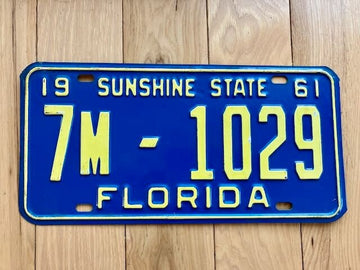 1961 Florida Dealer License Plate
