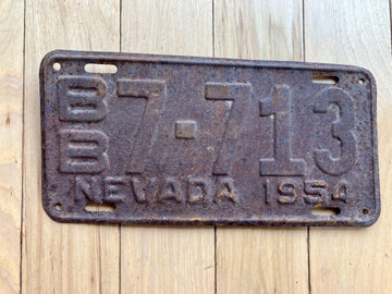 1954 Nevada License Plate