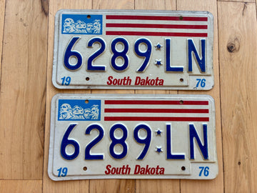 Pair of 1976 South Dakota License Plates
