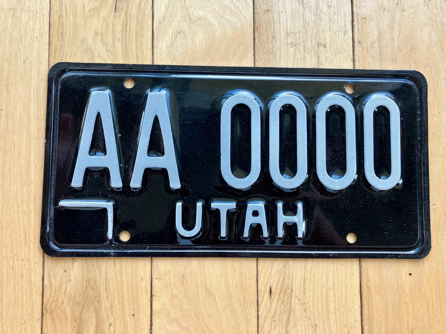 1968 Utah Sample License Plate