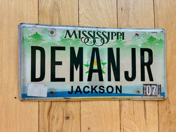 2007 Mississippi Vanity License Plate
