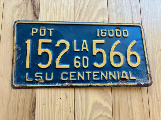 1960 Louisiana License Plate