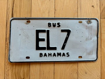 1976 to 1997 Base Bahamas Bus License Plate