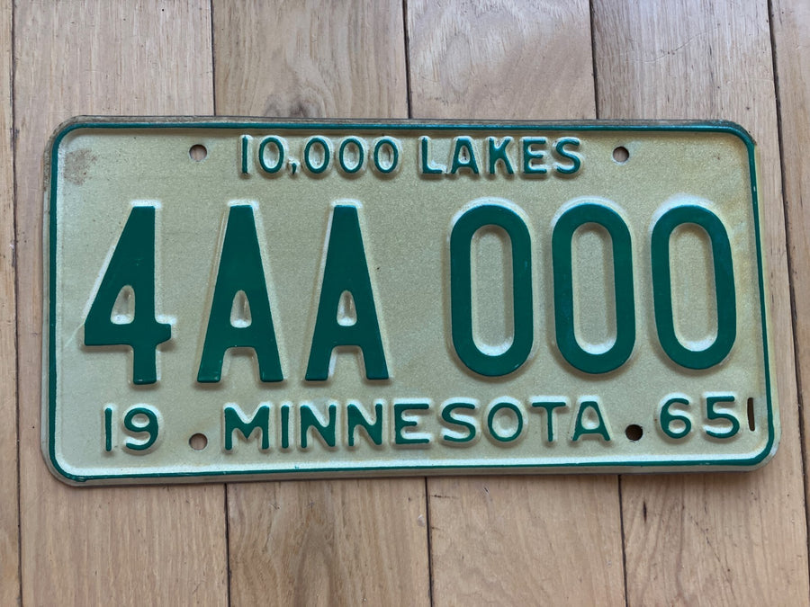 1965 Minnesota Sample License Plate
