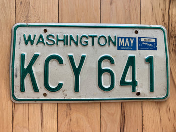 1968 to 1986 Washington State License Plate W/ 1980 Tab