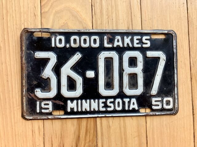 1950 Minnesota License Plate