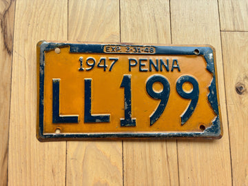 1947 1948 Pennsylvania License Plate