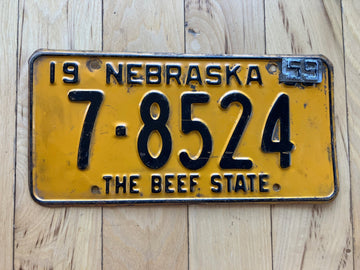 1959 Nebraska License Plate