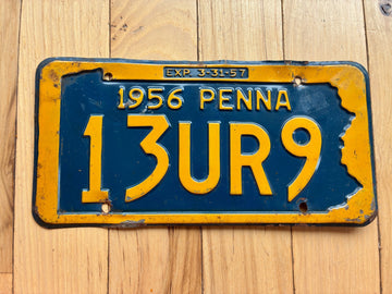 1956 1957 Pennsylvania License Plate