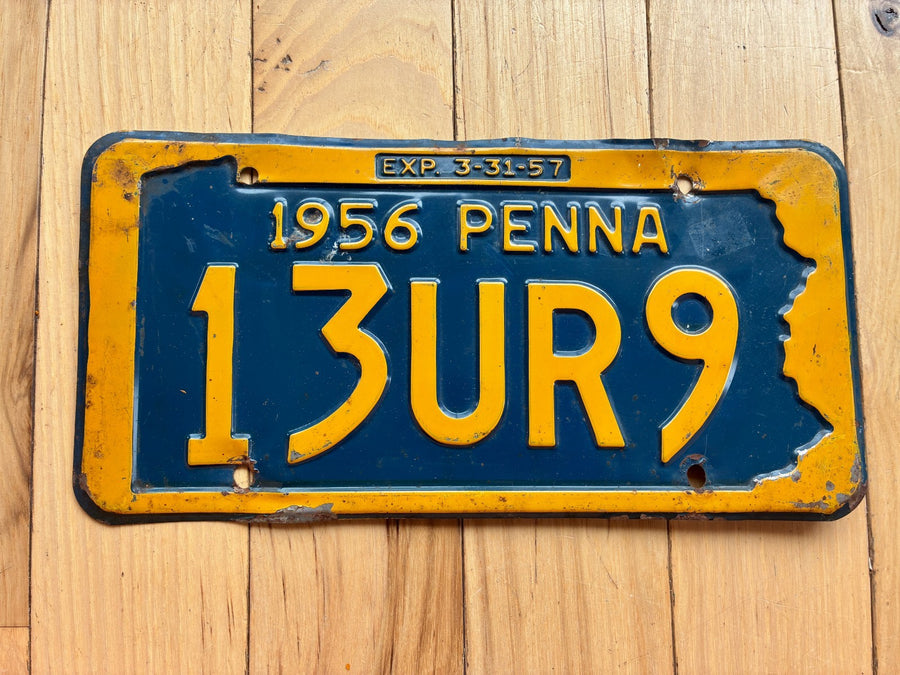 1956 1957 Pennsylvania License Plate