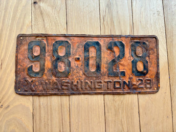 1928 Washington State License Plate