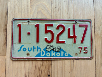 1975 South Dakota License Plate