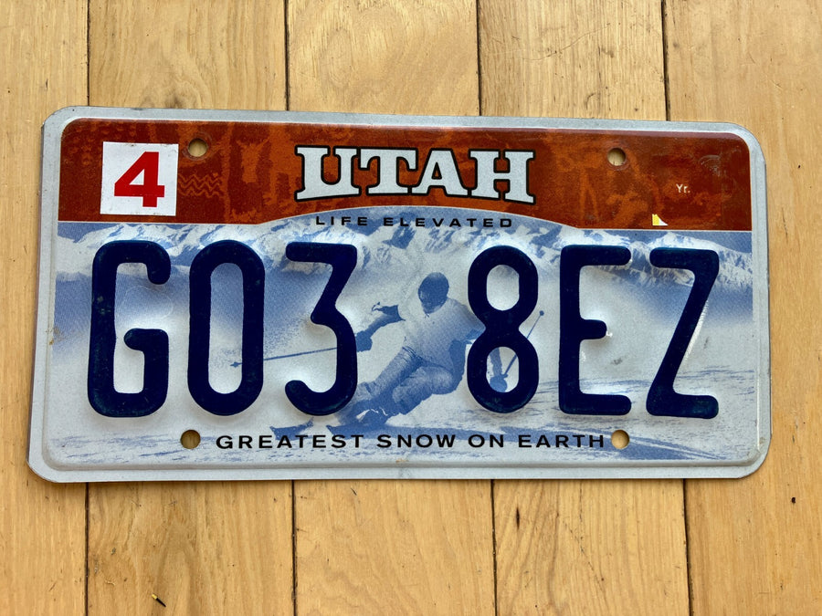 2019 Utah License Plate - GO EZ