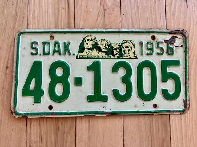 1956 South Dakota License Plate