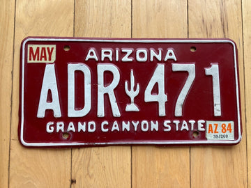 1984 Arizona License Plate