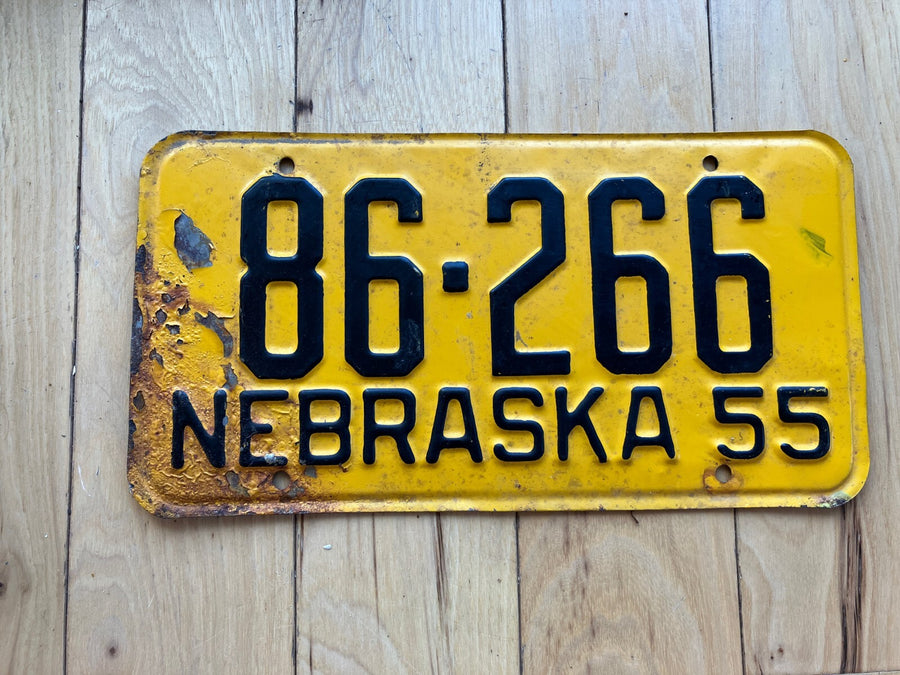 1955 Nebraska License Plate